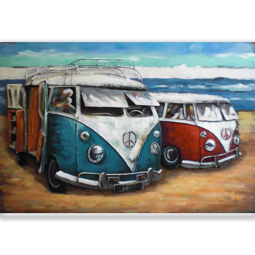 Fobie hanger meer en meer Schilderij 'VW op strand' 80x120 – Brouwer Meubelen