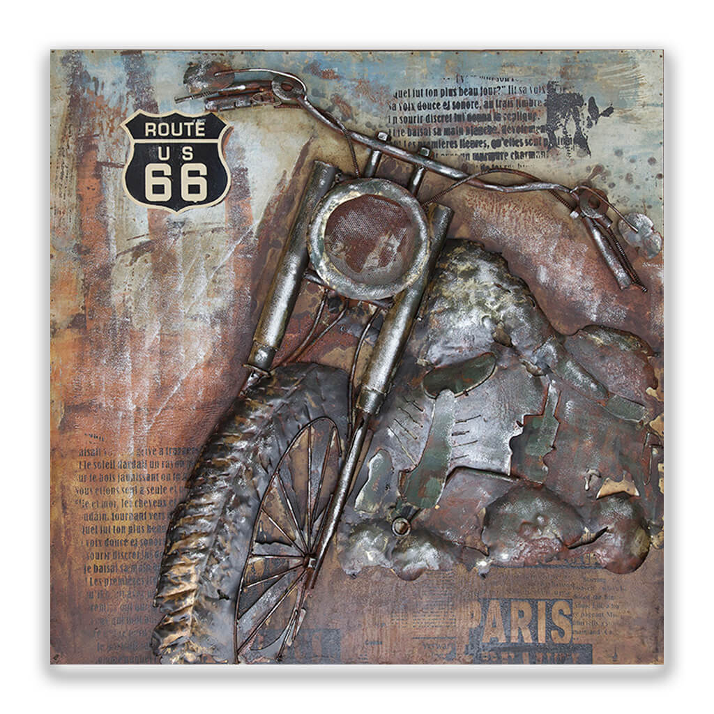 indruk Leia fossiel Schilderij 'Route 66' 100x100 – Brouwer Meubelen