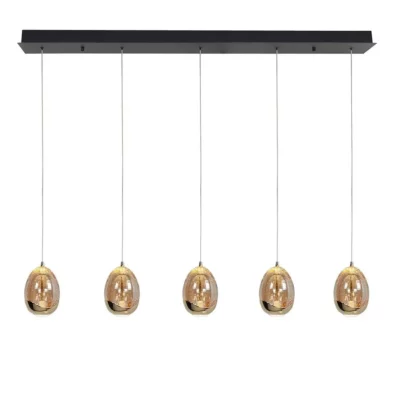 hanglamp golden egg 5 lichts recht highlight