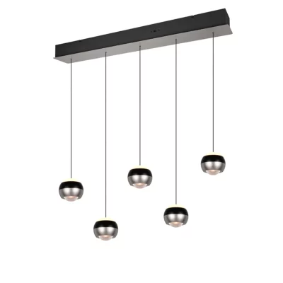 hanglamp nikkel verstelbaar hoogte rvs design trio select